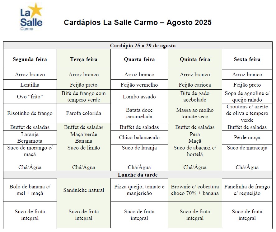 Cardapio25agosto